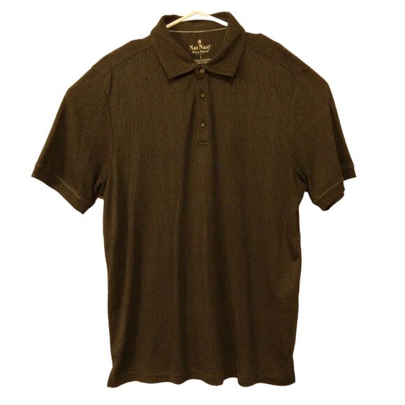 Nat Nast polo shirt mens L Large Gray short sleeve luxury originals - Picture 1 of 7